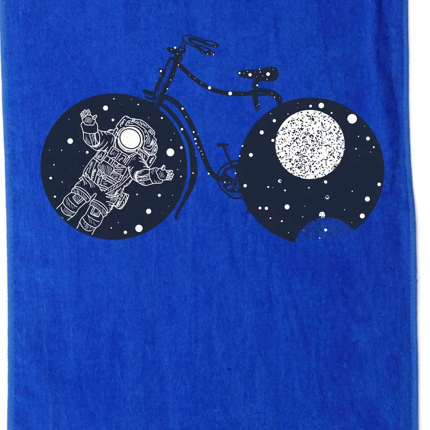 Retro Astronaut Space Bicycle Platinum Collection Golf Towel