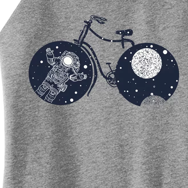 Retro Astronaut Space Bicycle Women’s Perfect Tri Rocker Tank