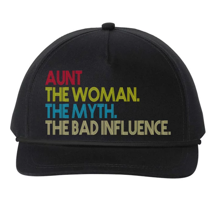 Retro Aunt The Woman Myth Bad Influence Snapback Five-Panel Rope Hat