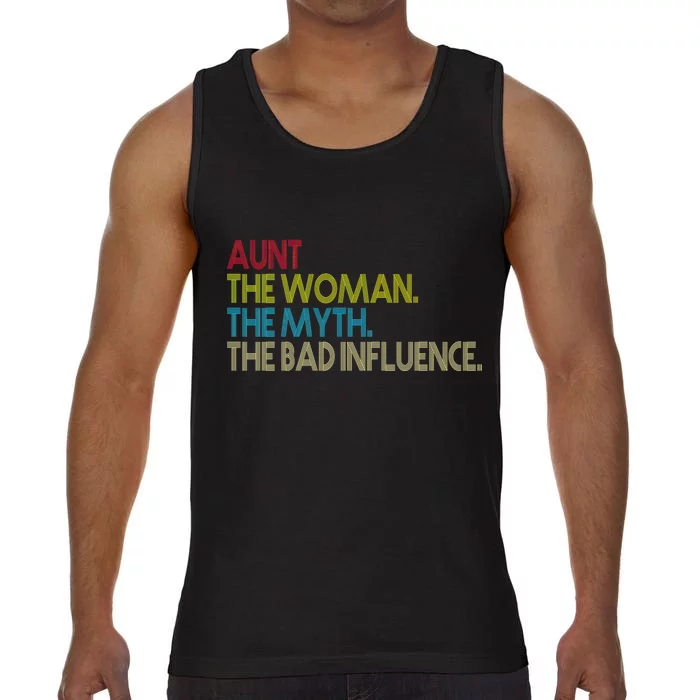 Retro Aunt The Woman Myth Bad Influence Comfort Colors® Tank Top