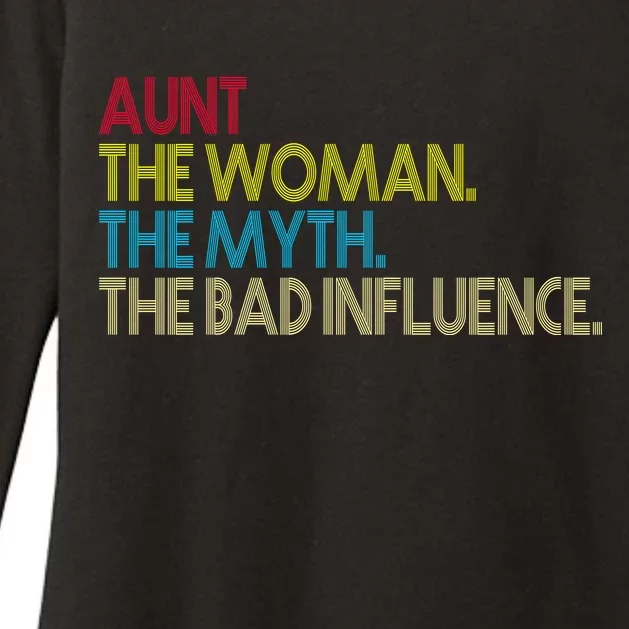 Retro Aunt The Woman Myth Bad Influence Womens CVC Long Sleeve Shirt