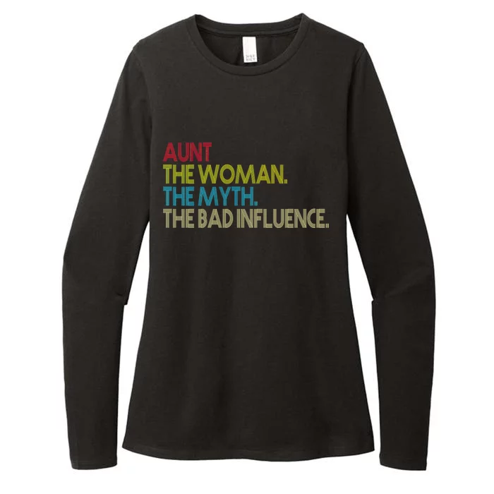 Retro Aunt The Woman Myth Bad Influence Womens CVC Long Sleeve Shirt