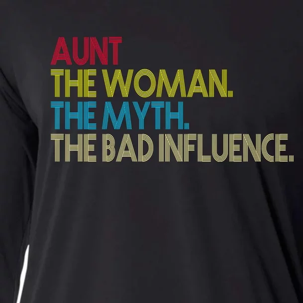 Retro Aunt The Woman Myth Bad Influence Cooling Performance Long Sleeve Crew