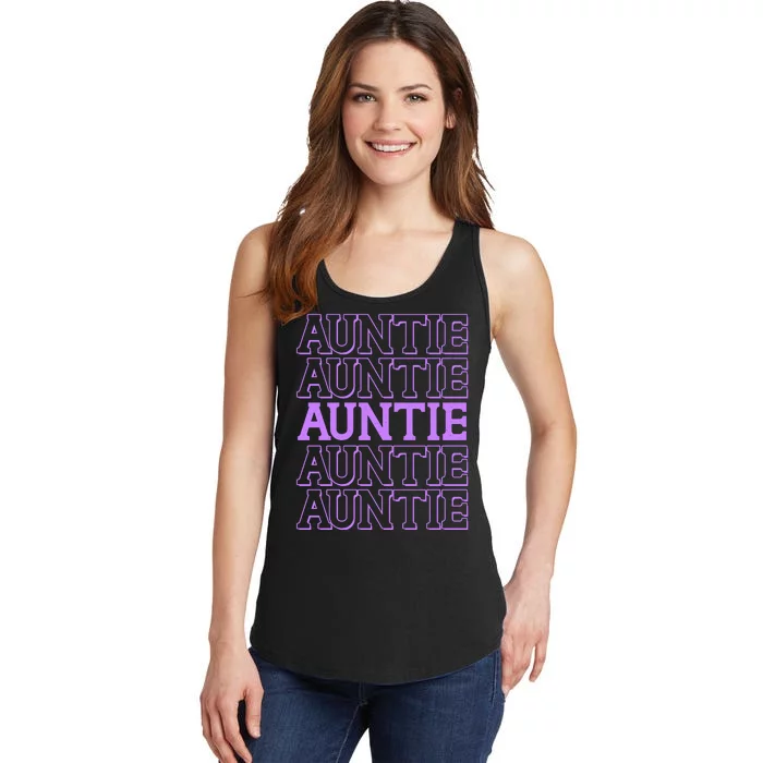 Retro Auntie Pattern Ladies Essential Tank