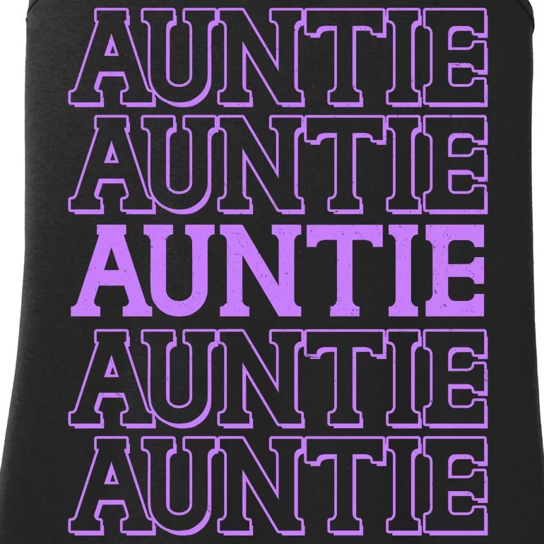 Retro Auntie Pattern Ladies Essential Tank