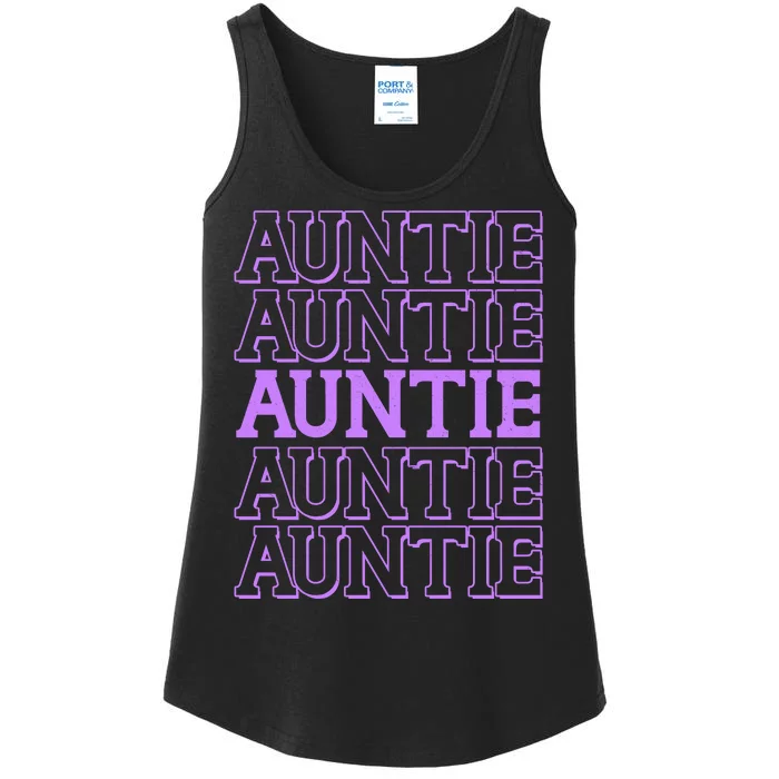 Retro Auntie Pattern Ladies Essential Tank