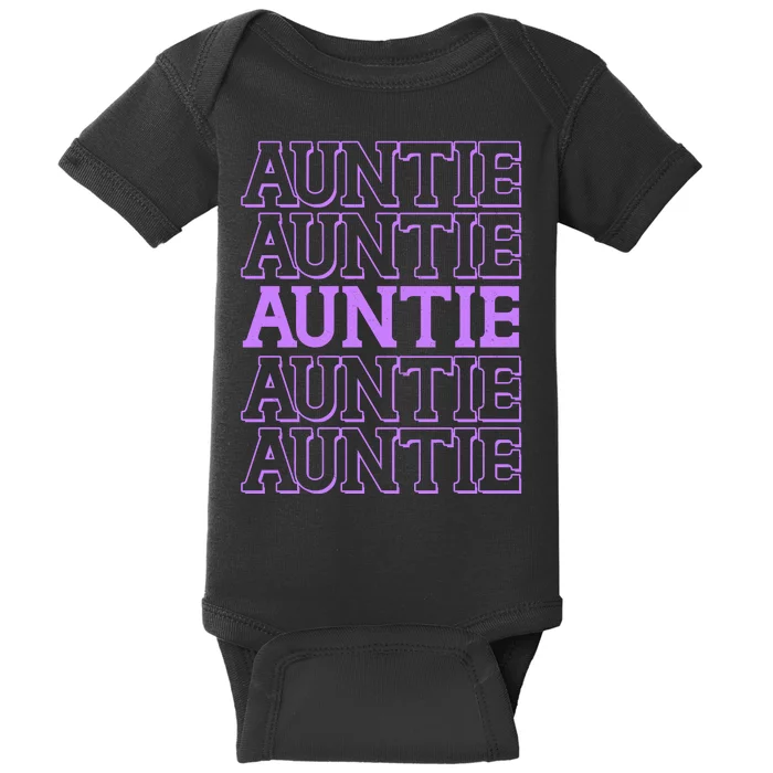 Retro Auntie Pattern Baby Bodysuit