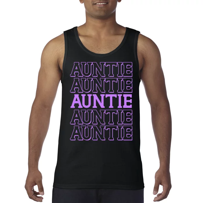 Retro Auntie Pattern Tank Top