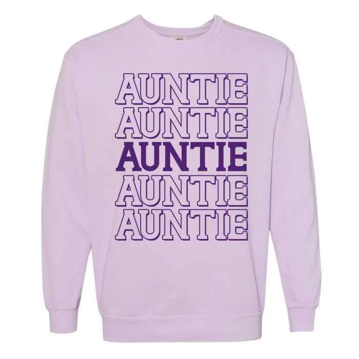 Retro Auntie Pattern Garment-Dyed Sweatshirt