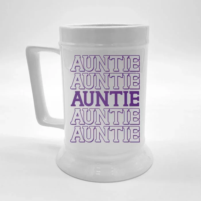 Retro Auntie Pattern Front & Back Beer Stein