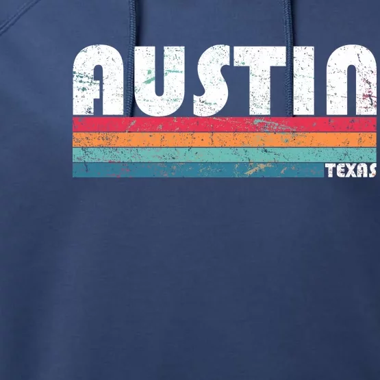 Retro Austin Texas Performance Fleece Hoodie