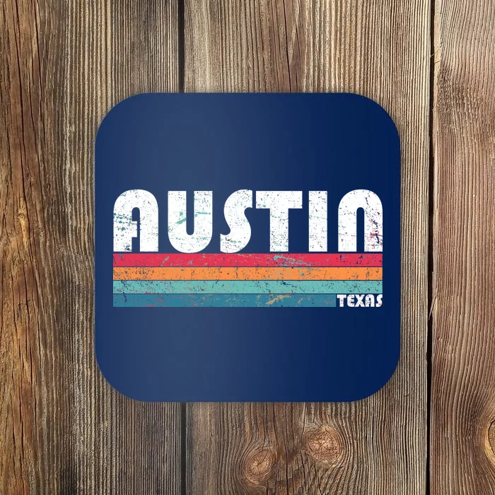 Retro Austin Texas Coaster