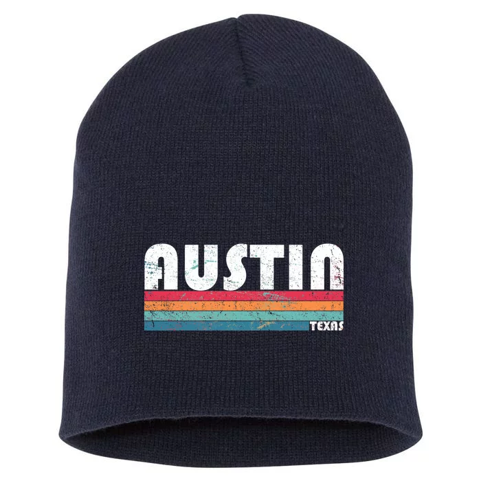 Retro Austin Texas Short Acrylic Beanie