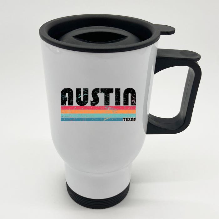 Retro Austin Texas Front & Back Stainless Steel Travel Mug