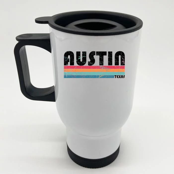 Retro Austin Texas Front & Back Stainless Steel Travel Mug