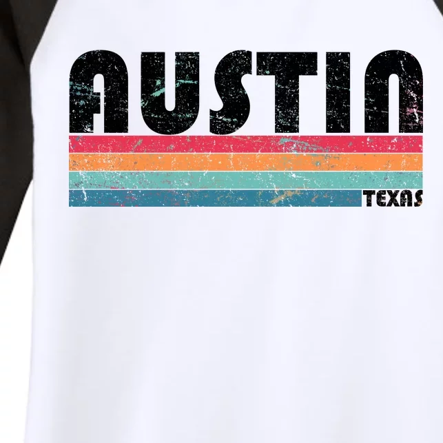 Retro Austin Texas Women's Tri-Blend 3/4-Sleeve Raglan Shirt