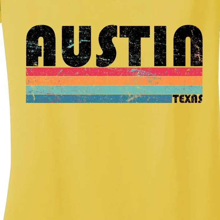 Retro Austin Texas Women's V-Neck T-Shirt