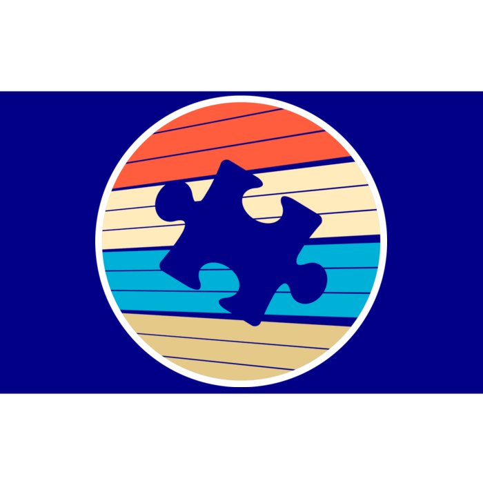 Retro Autism Awareness Puzzle Piece Bumper Sticker