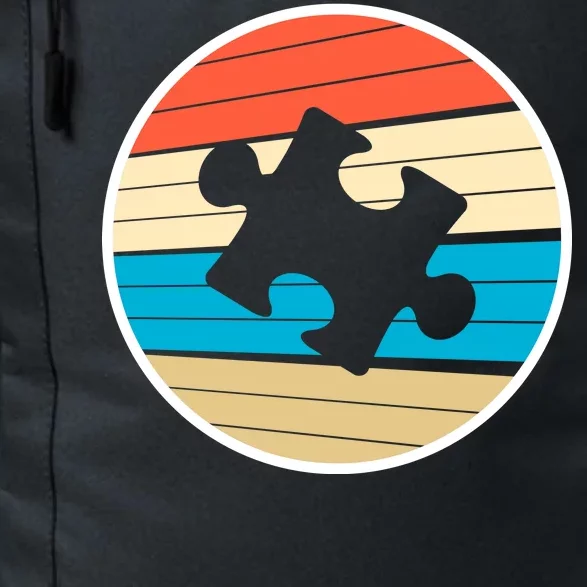 Retro Autism Awareness Puzzle Piece Daily Commute Backpack