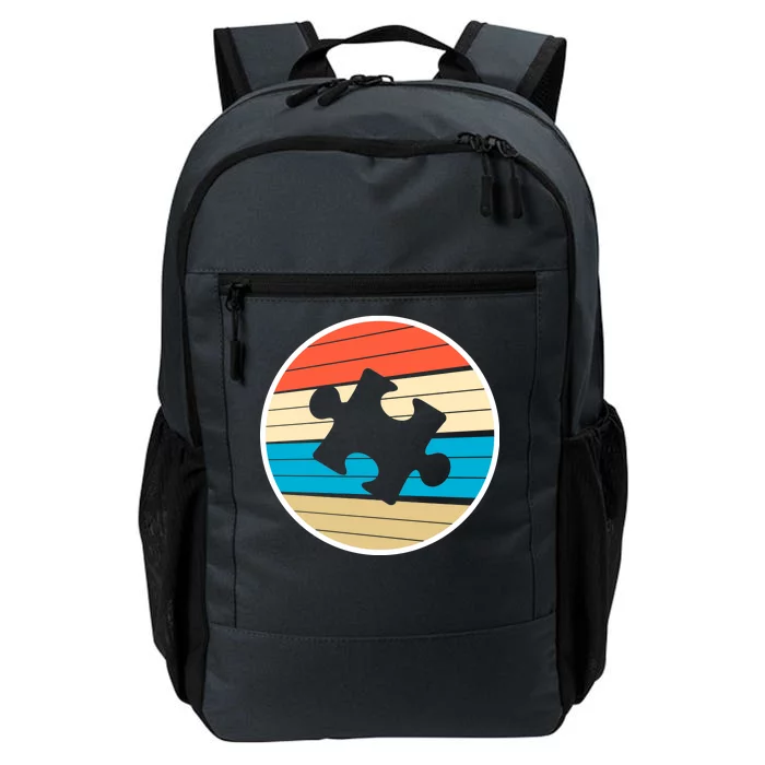 Retro Autism Awareness Puzzle Piece Daily Commute Backpack