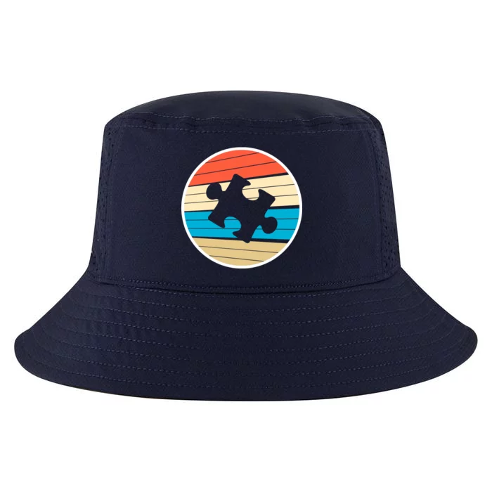 Retro Autism Awareness Puzzle Piece Cool Comfort Performance Bucket Hat