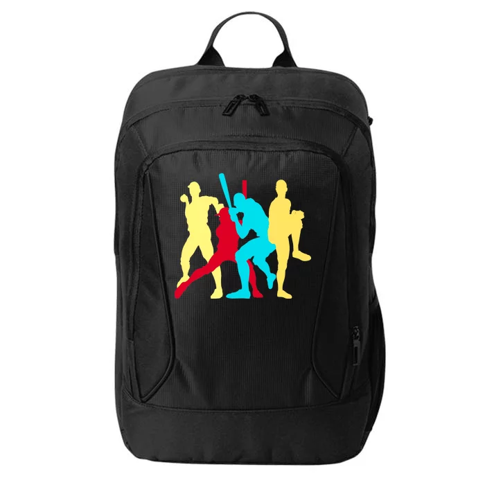 Retro Baseball Poses City Backpack