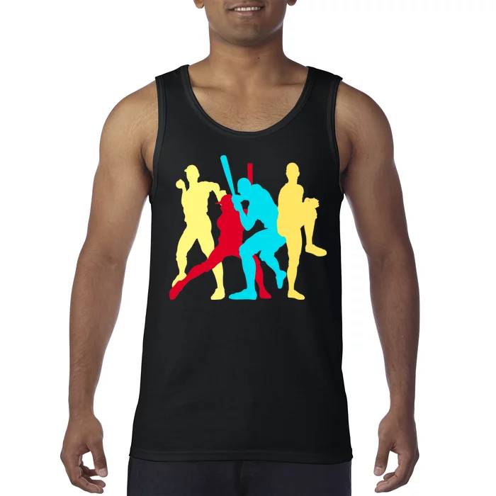 Retro Baseball Poses Tank Top