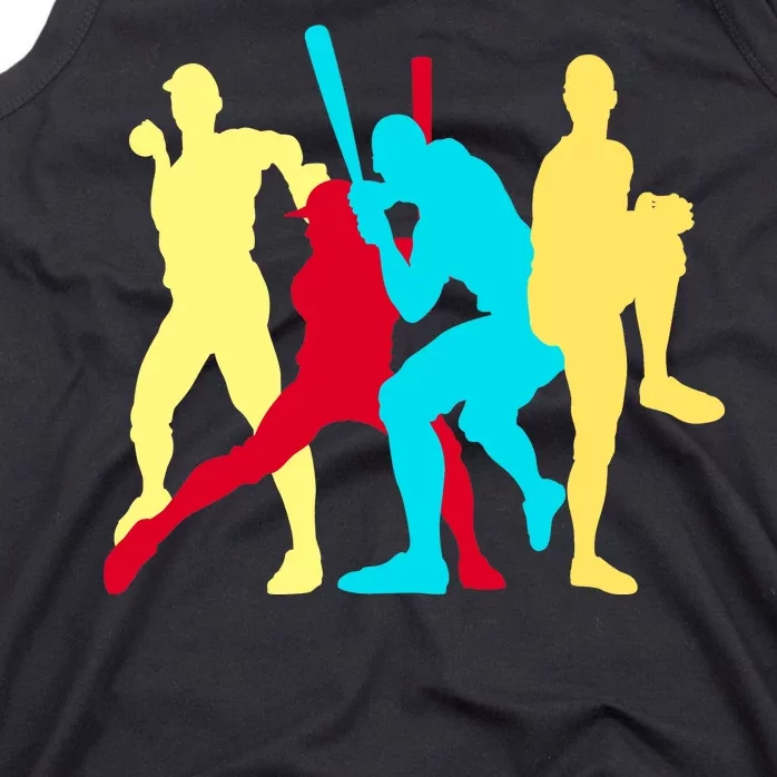 Retro Baseball Poses Tank Top