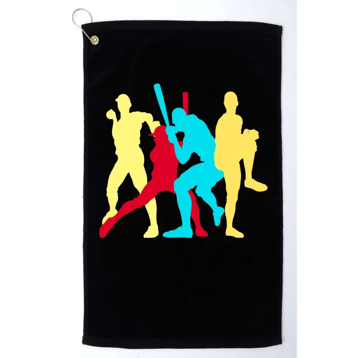 Retro Baseball Poses Platinum Collection Golf Towel