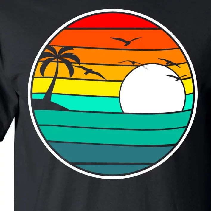 Retro Beach 80's Aesthetic Tall T-Shirt