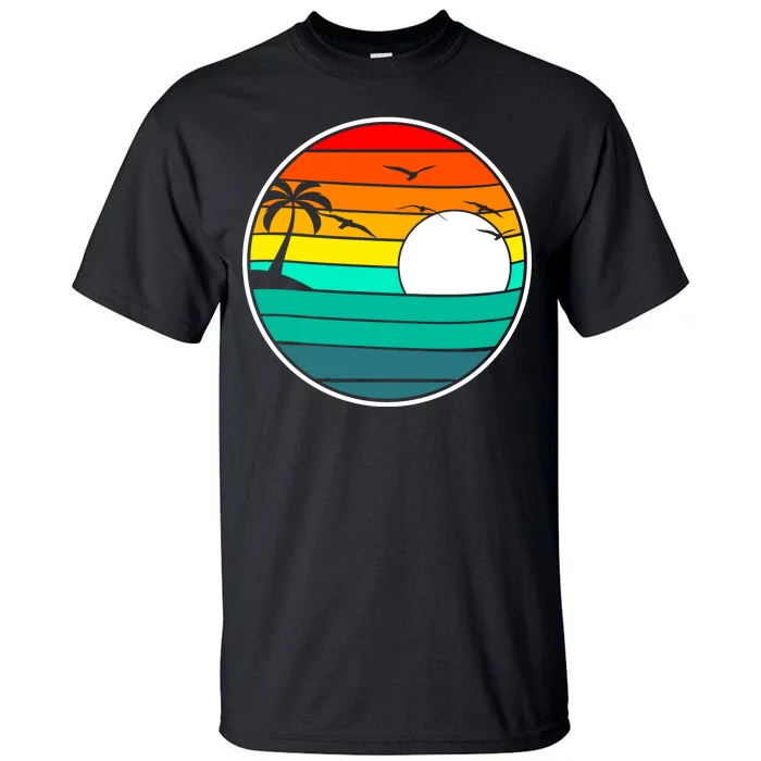 Retro Beach 80's Aesthetic Tall T-Shirt