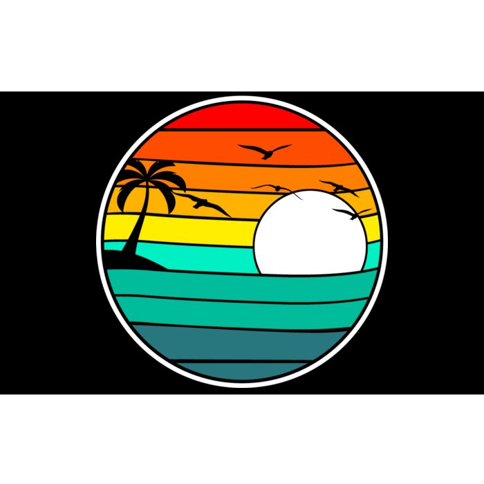 Retro Beach 80's Aesthetic Bumper Sticker