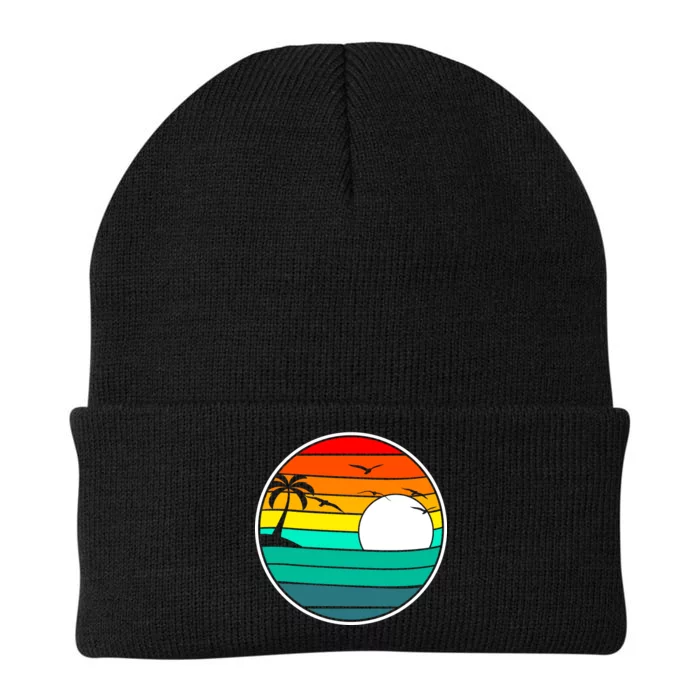 Retro Beach 80's Aesthetic Knit Cap Winter Beanie