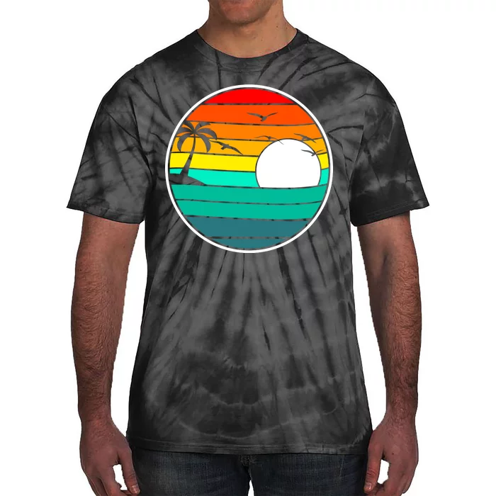 Retro Beach 80's Aesthetic Tie-Dye T-Shirt