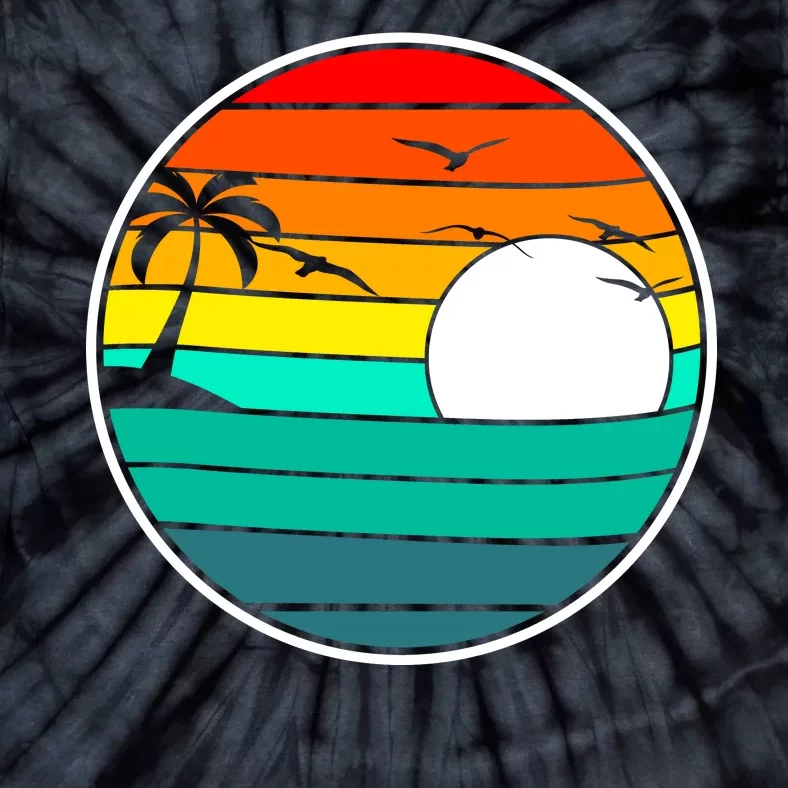 Retro Beach 80's Aesthetic Tie-Dye T-Shirt