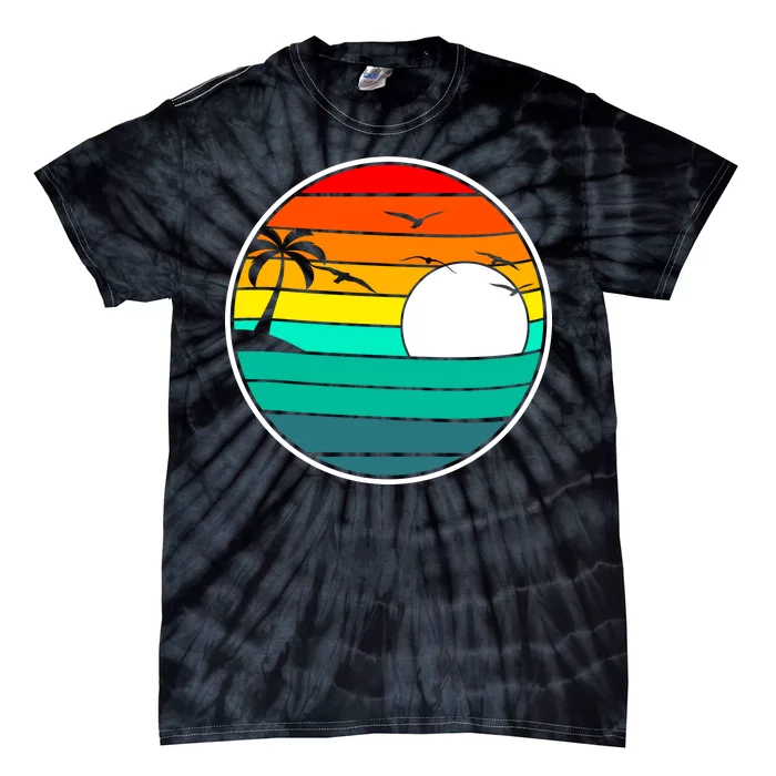 Retro Beach 80's Aesthetic Tie-Dye T-Shirt