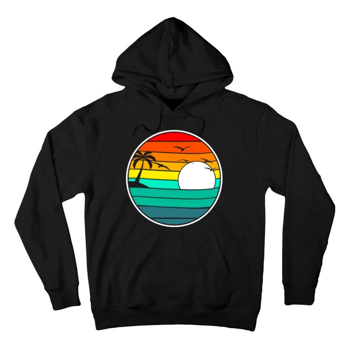 Retro Beach 80's Aesthetic Tall Hoodie