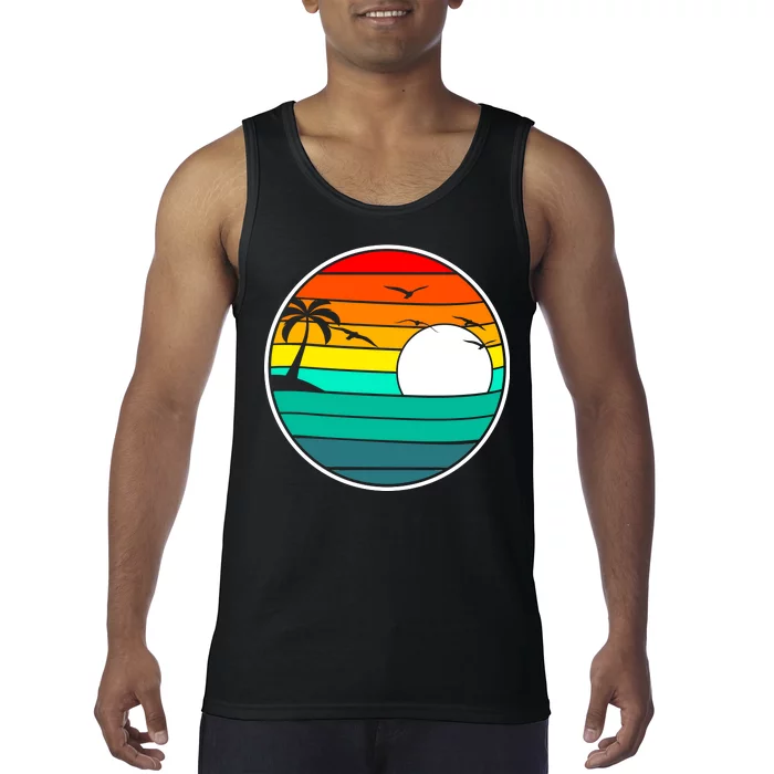 Retro Beach 80's Aesthetic Tank Top