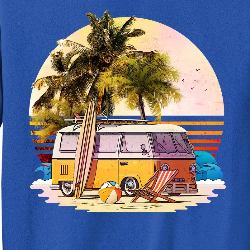 Retro Beach Hippie Van Tall Sweatshirt