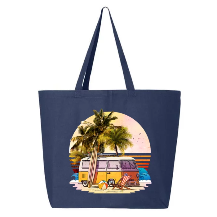 Retro Beach Hippie Van 25L Jumbo Tote