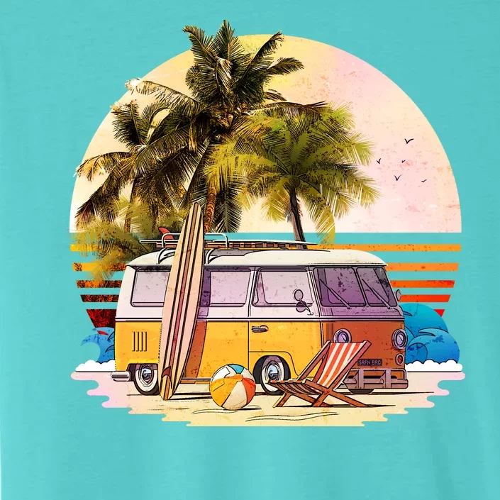 Retro Beach Bum Hippie Van ChromaSoft Performance T-Shirt