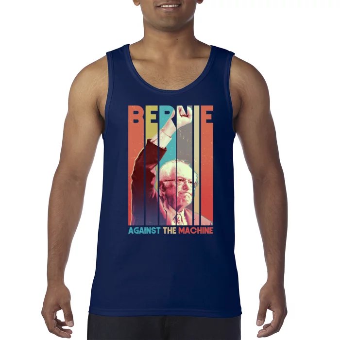 Retro Bernie Sanders Against The Machine Tank Top