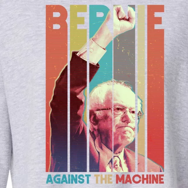 Retro Bernie Sanders Against The Machine Cropped Pullover Crew