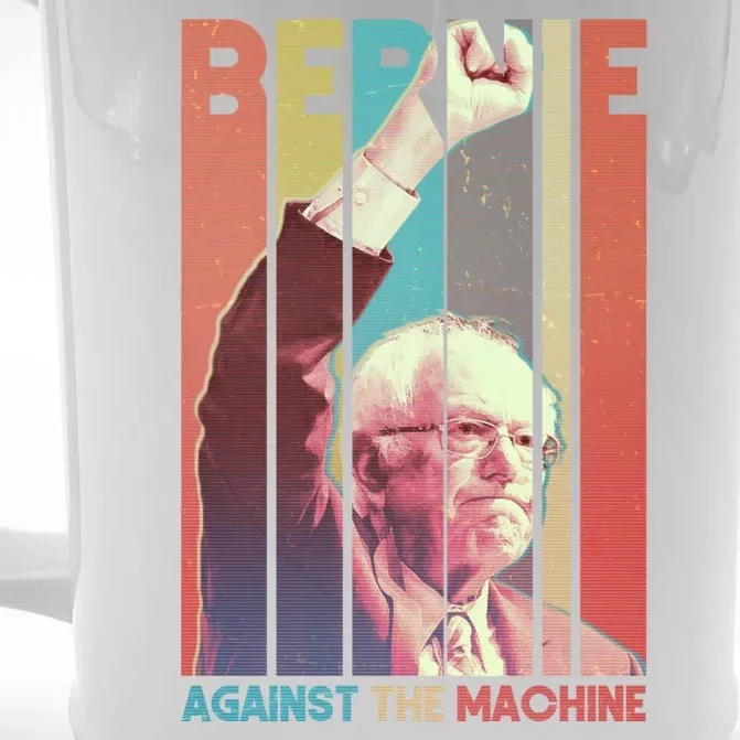 Retro Bernie Sanders Against The Machine Front & Back Beer Stein