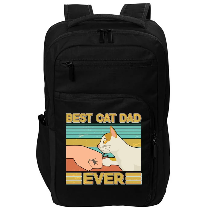 Retro Best Cat Dad Ever Impact Tech Backpack