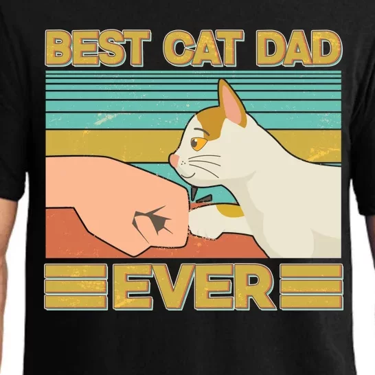 Retro Best Cat Dad Ever Pajama Set