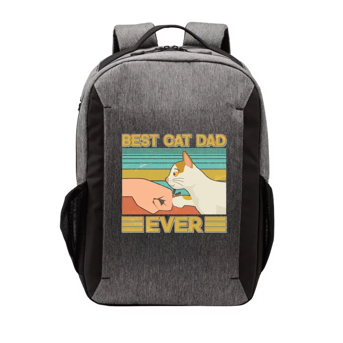 Retro Best Cat Dad Ever Vector Backpack