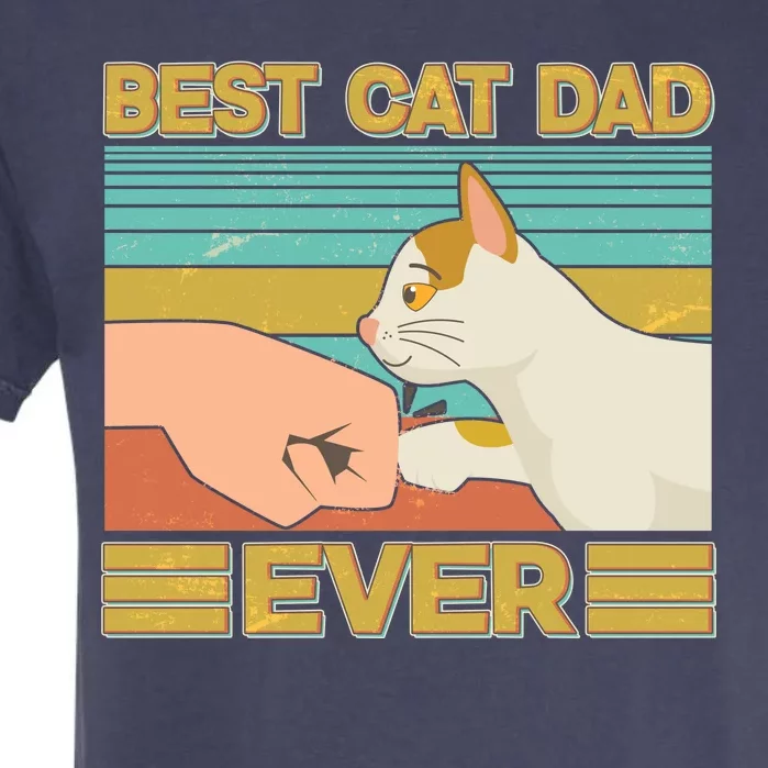 Retro Best Cat Dad Ever Garment-Dyed Heavyweight T-Shirt