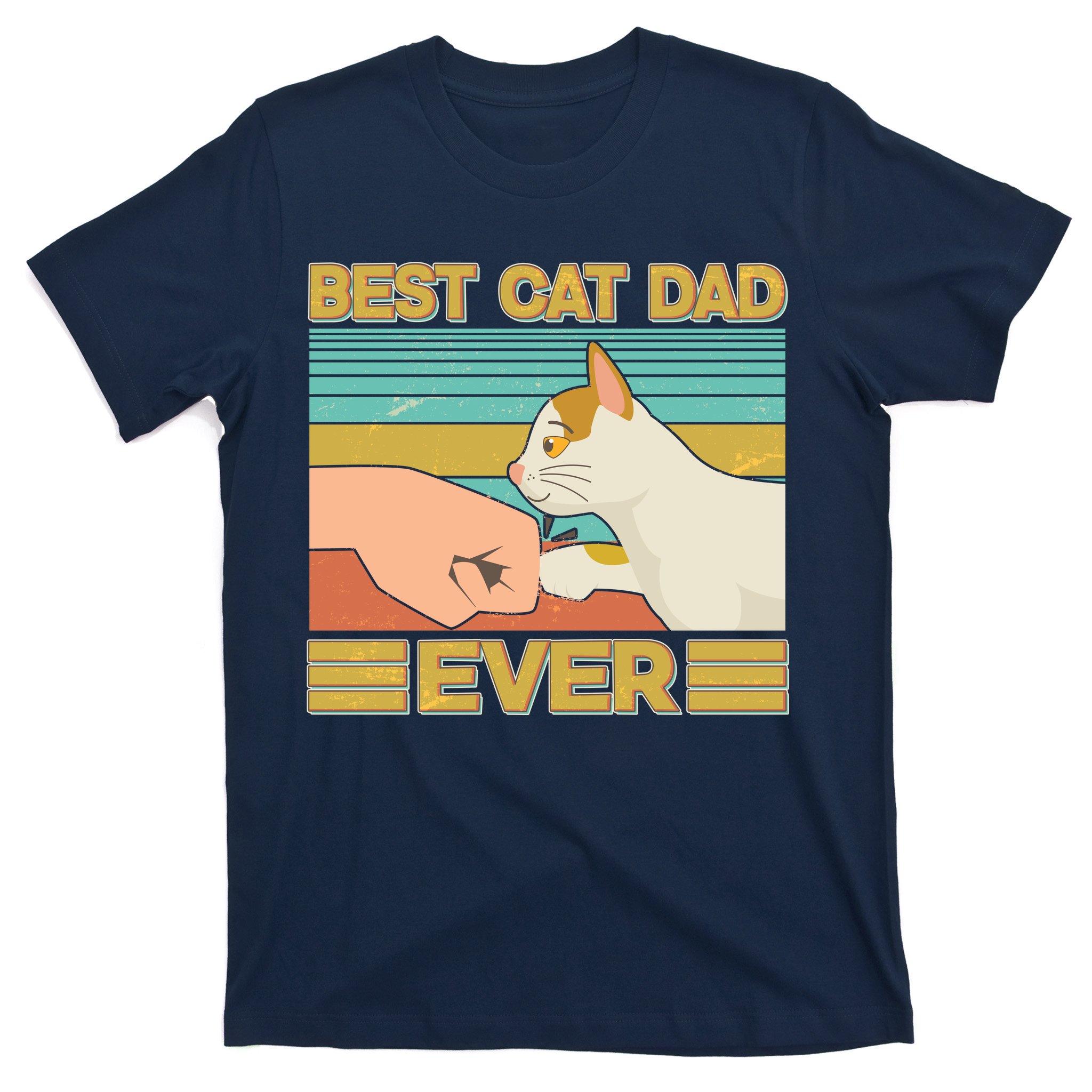 Retro Best Cat Dad Ever T-Shirt