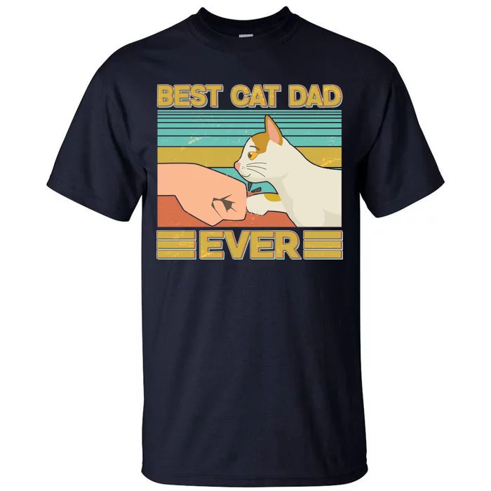 Retro Best Cat Dad Ever Tall T-Shirt